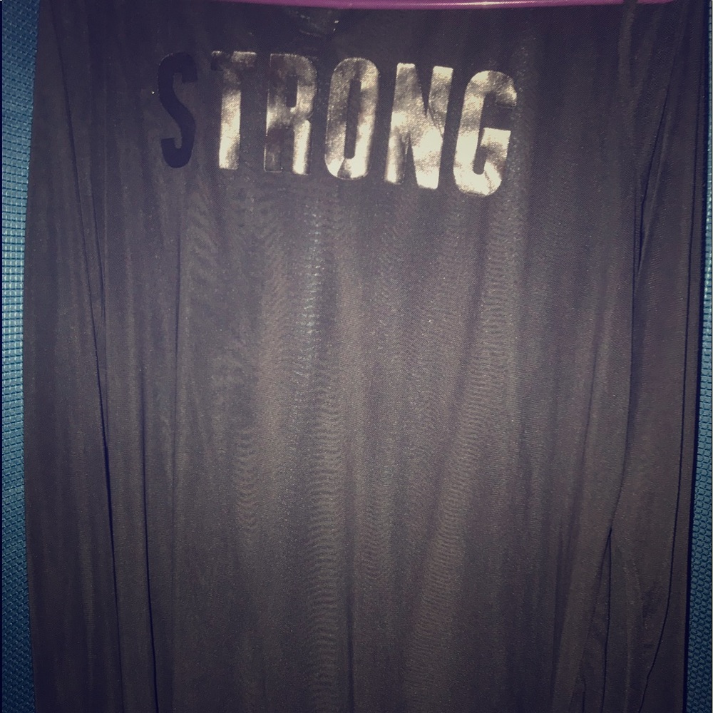 Mesh sheer workout long sleeve top